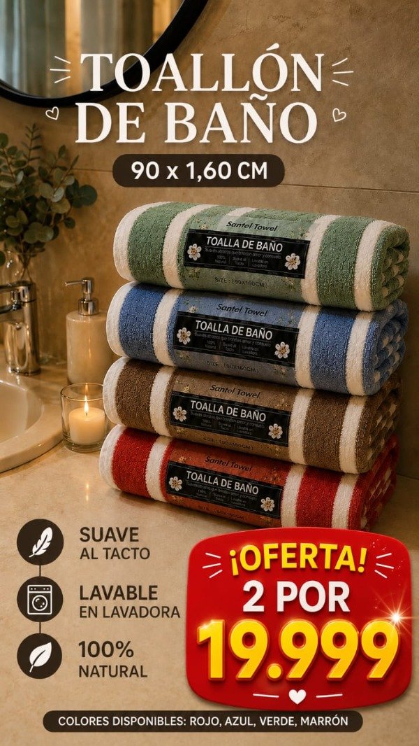 Producto - Toallon de Baño 90x160cm