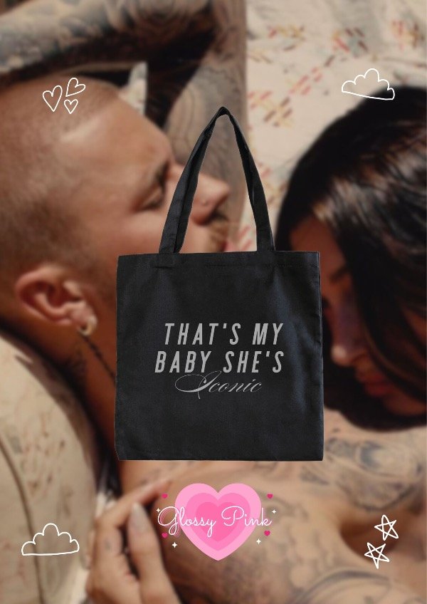 Producto - Tote Bag Go Baby - VINILO TEXTIL GRIS