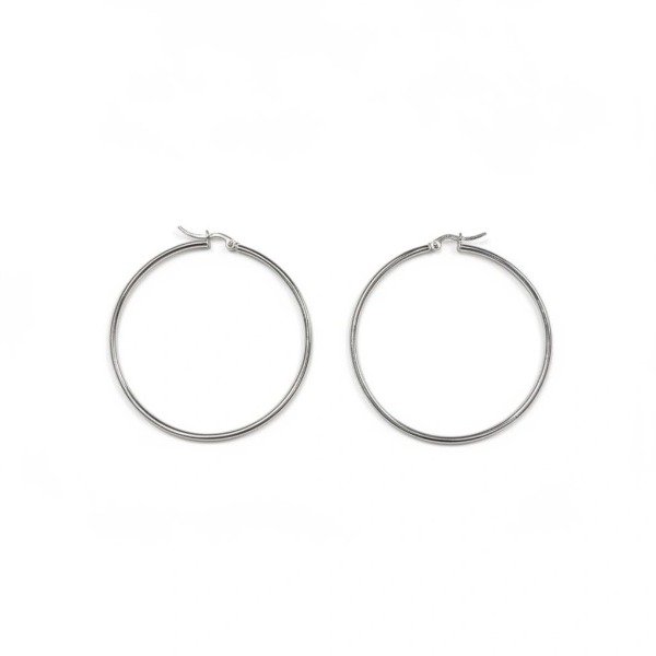 Producto - Argolla acero blanco 5,5 cms