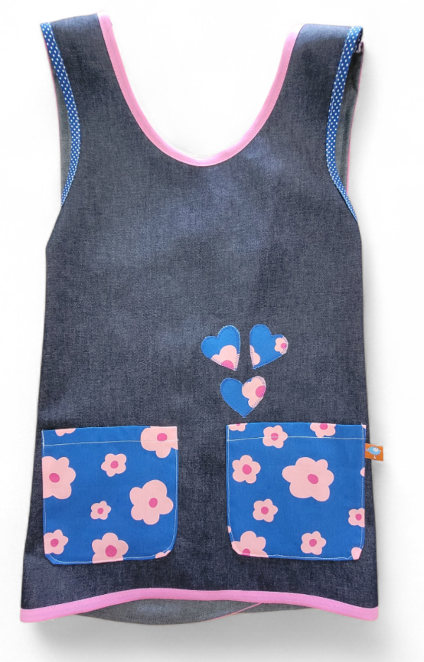 Producto - Corazones Flores pop azul