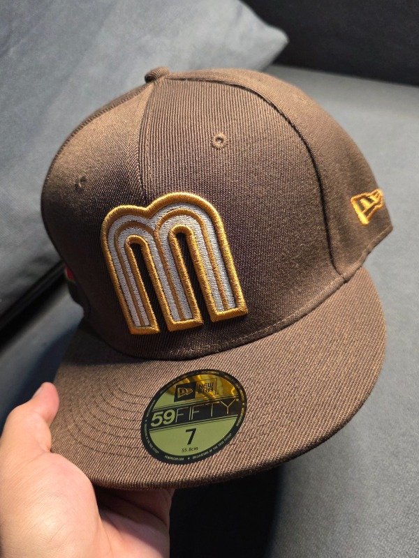 Mexico World Baseball Brown New Era 59FIFTY Fitted Talle 7 (55-56cm)