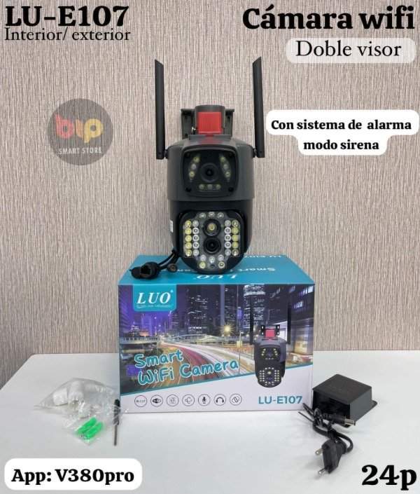 Producto - Cámara para exterior doble visor con sistema de Alarma