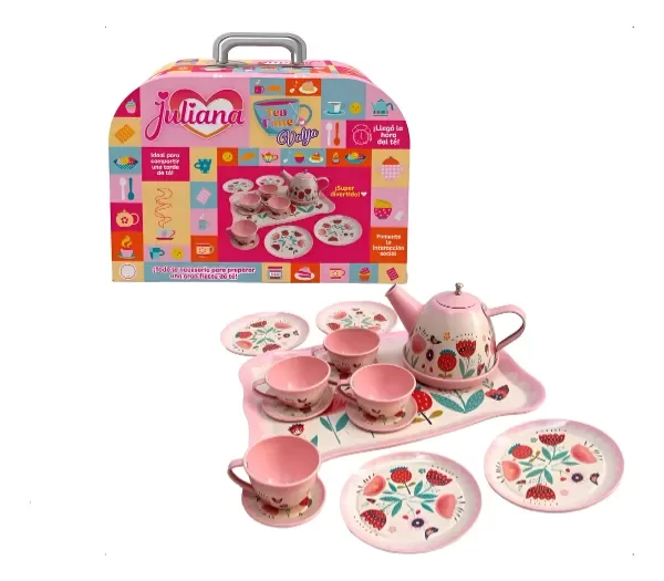 Producto - JULIANA / TEA TIME VALIJA DE METAL 10 PIEZAS