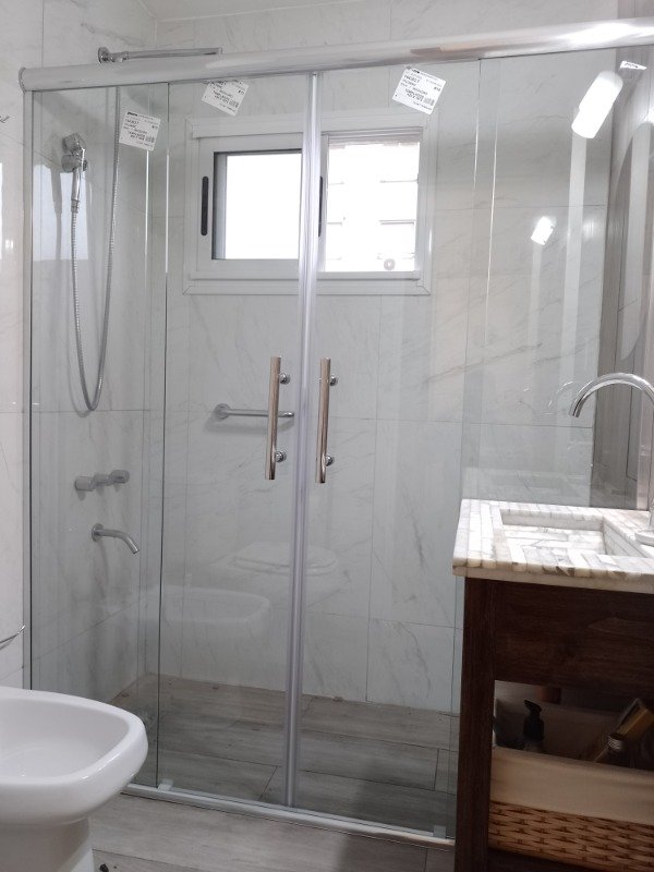 Producto - Mampara corrediza 4 paños de 1400 X 2000 Vidrios de 8mm - 4