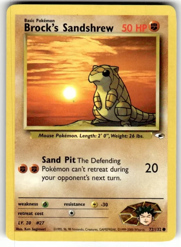 Producto - Gym Heroes Brock's Sandshrew (72) #072/132 Pokemon