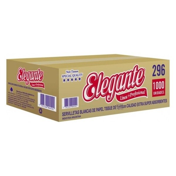 Producto - ELEGANTE SERVILLETA 27X33 COD 295 (CAJA X MIL)