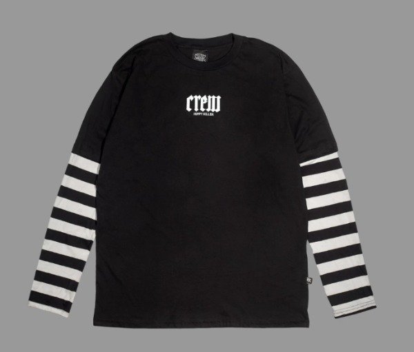 Producto - camiseta CREW mangas blancas y negras HK