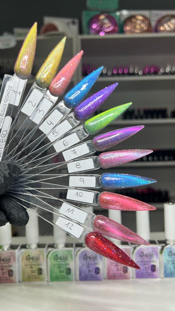 Producto - Esmalte semipermanente - ojo de gato  " DESTELLO CÓSMICO" - RIMERA QUINCE