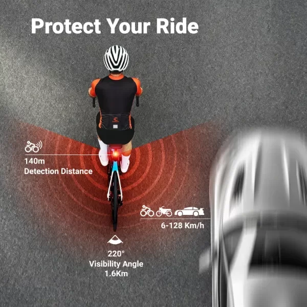 Producto - Luz Trasera Inteligente Radar TR70 Coospo - 1