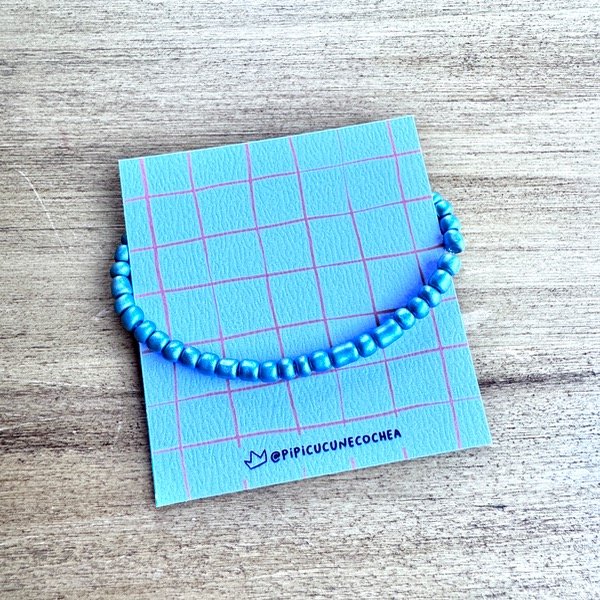 Producto - Pulserita Mostacillas - Azul Metalizado