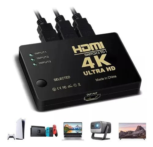 Producto - CB129 SWITCH SELECTOR HDMI 3 EN1 CON CONTROL