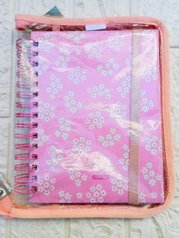 Producto - Porta Agenda Glitter Salmón