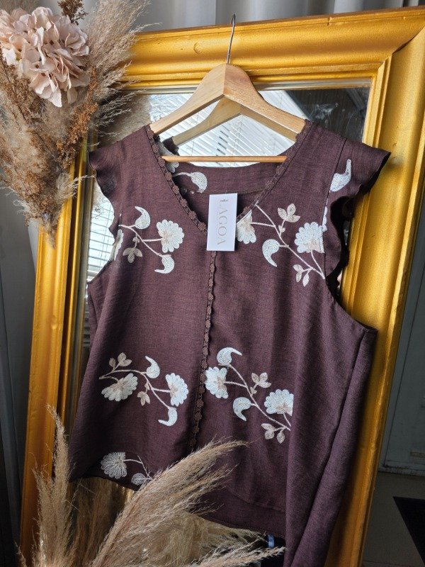 Producto - Bl50 blusa lino bordada