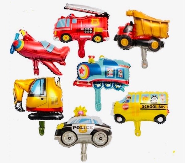 Producto - 5 globos metalizados autos chicos