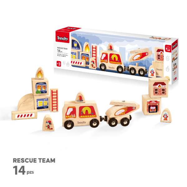 Producto - Rescue team 14 piezas. Trencity