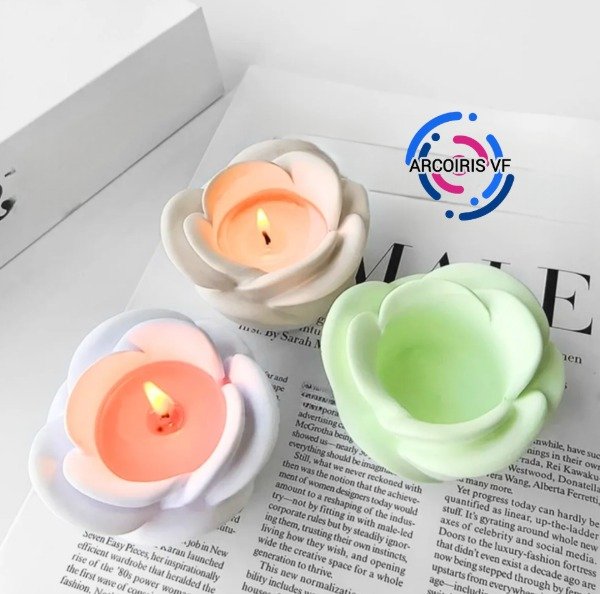Producto - Molde Porta velas Rosa interior grande