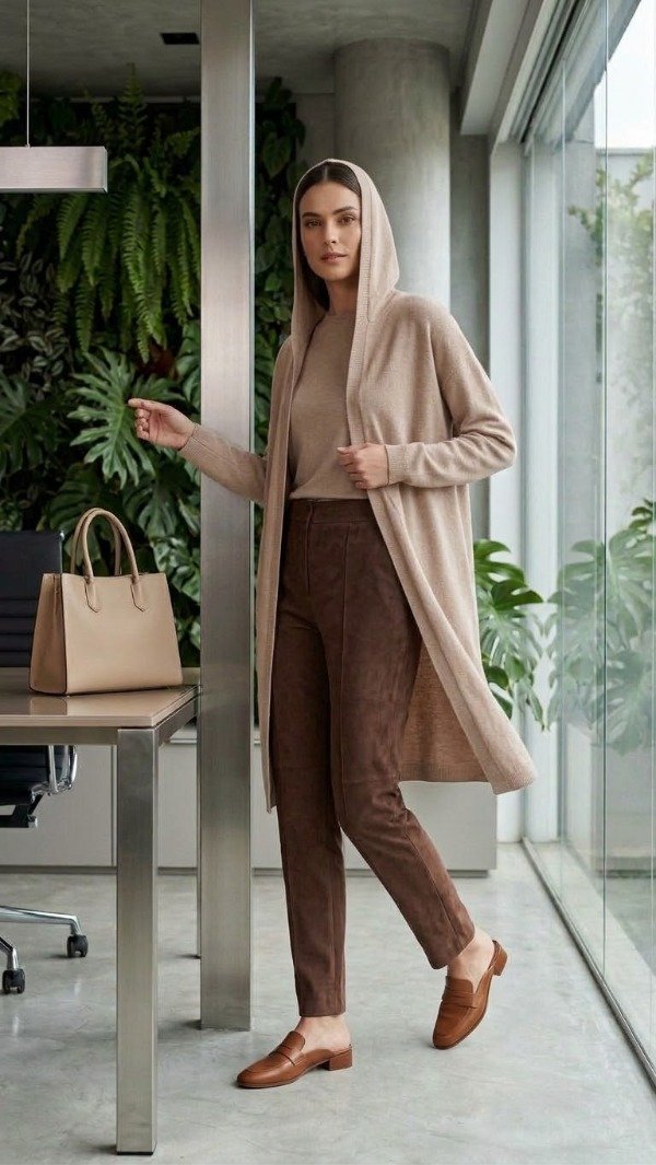 Producto - Saco Largo Manhattan Tejido Entero- Elegancia Urbana y Tecnología Sin Costuras - 1