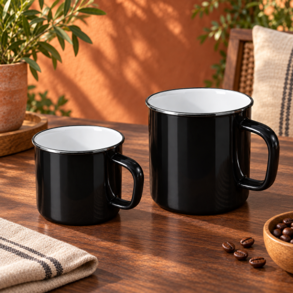 Producto - SET DE 2 JARROS ENLOZADOS 10 Y 14 CM DE ALTO - 4