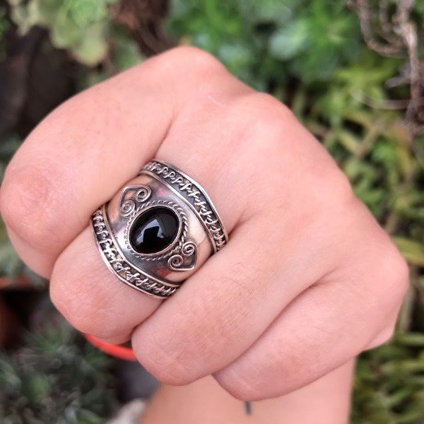 Producto - Anillo Piedra Negra Chica