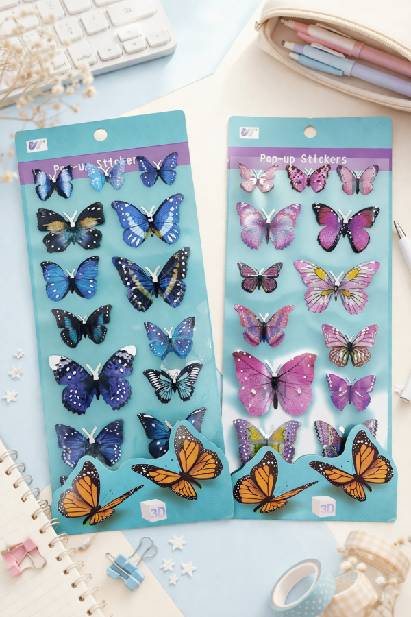 Producto - Pop Up Stickers Mariposas 3D