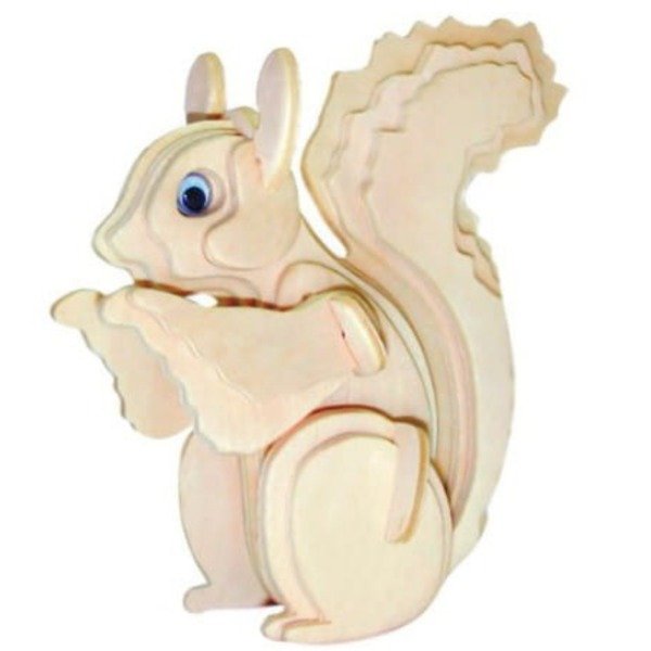 Producto - Ardilla Animal De Madera Para Armar Rompecabezas Puzzle 3d