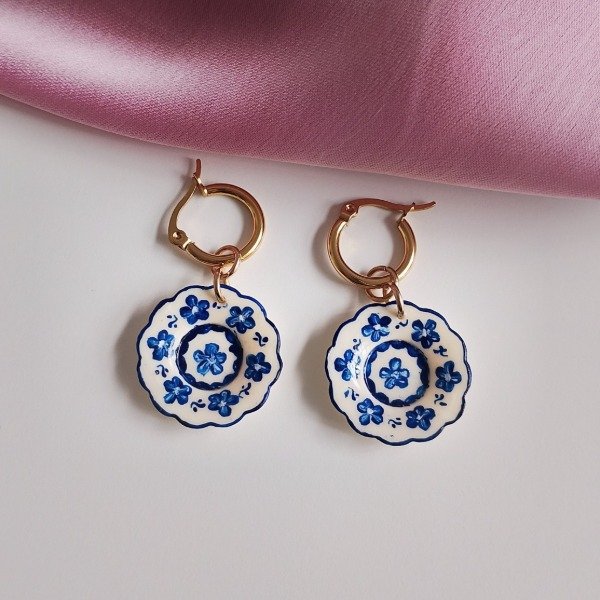 Producto - Platos Azules (Aro Dorado)