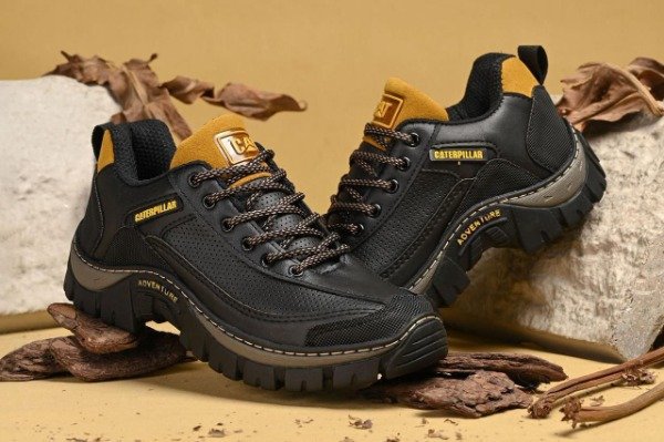 Producto - borcego adventure caña baja negro mostaza