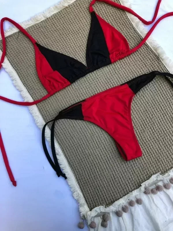 Producto - BIKINI COMBINADO- ROJO CON NEGRO