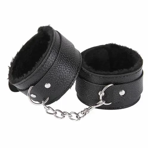 Producto - Esposas Peluche Suave Importadas Negro - 0