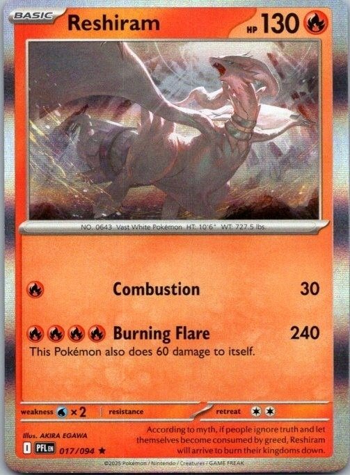 Producto - Pokemon Phantasmal flames Reshiram 017/094 Holo