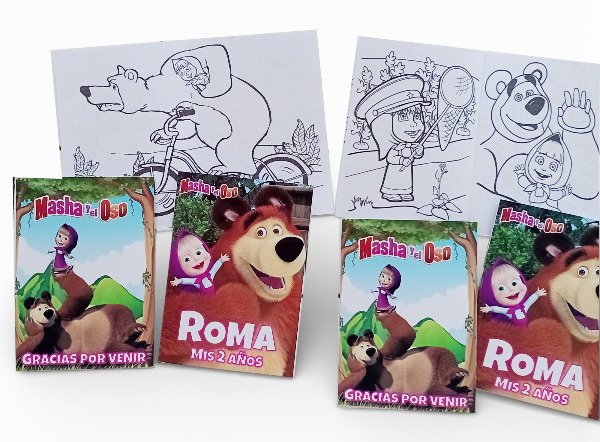 Producto - 10 Libritos colorear grandes 20x14cm personalizados