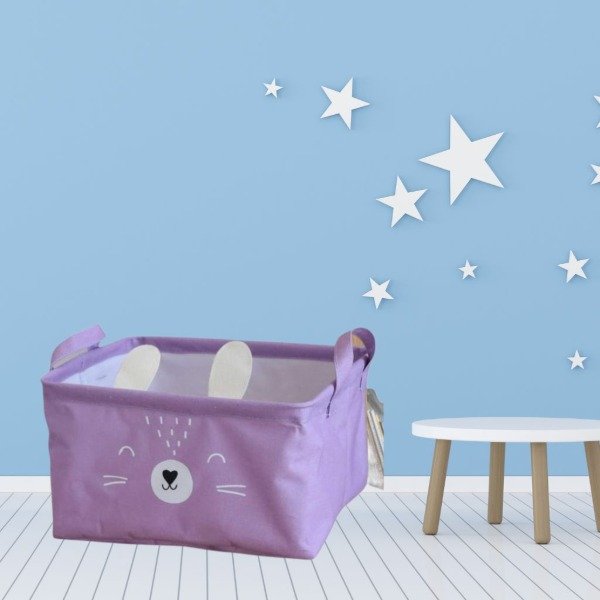 Producto - Canasto Organizador Cesto ropa sucia/juguetes rectangular 23x18x15