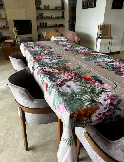 Producto - Mantel jardin del tigre beige