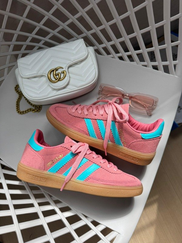 Producto - Samba Rosa/Turquesa cuero legítimo