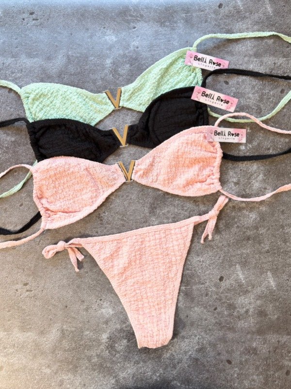 Producto - ART 1033V - PACK X4 (Bikini texturada aplique V) - 0