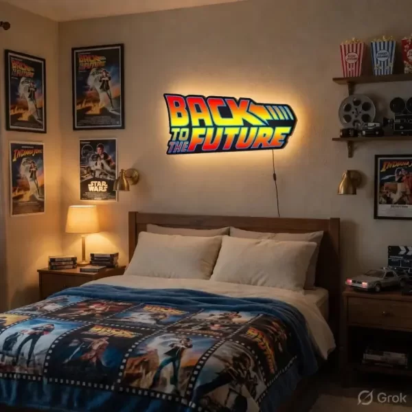 Producto - Cartel Cuadro Luminoso Volver al futuro back to the future