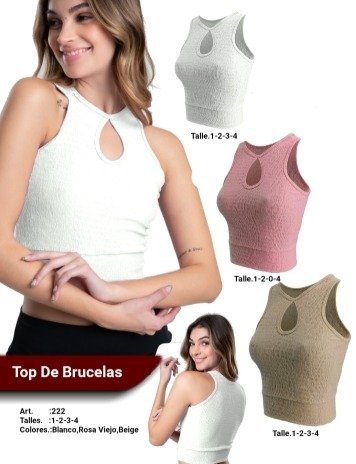 Producto - LINEA FELIX Top de brucelas