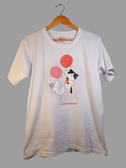Producto - Remera manga corta Gatitos con globo