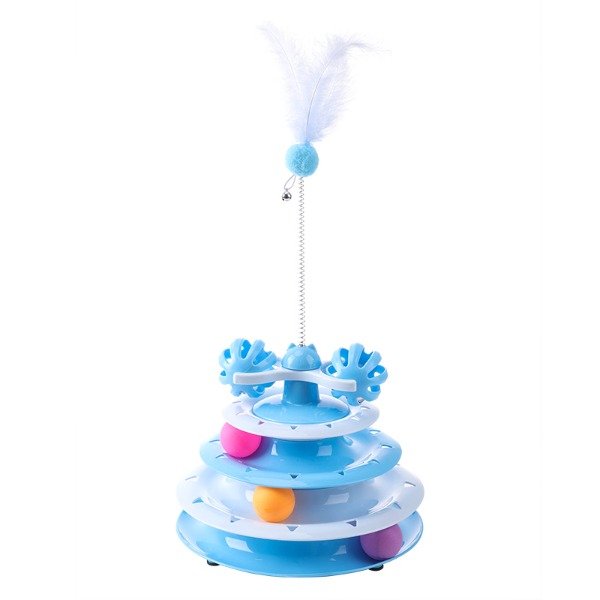 Producto - Juguete interactivo paga gato 3 niveles con pluma - 2