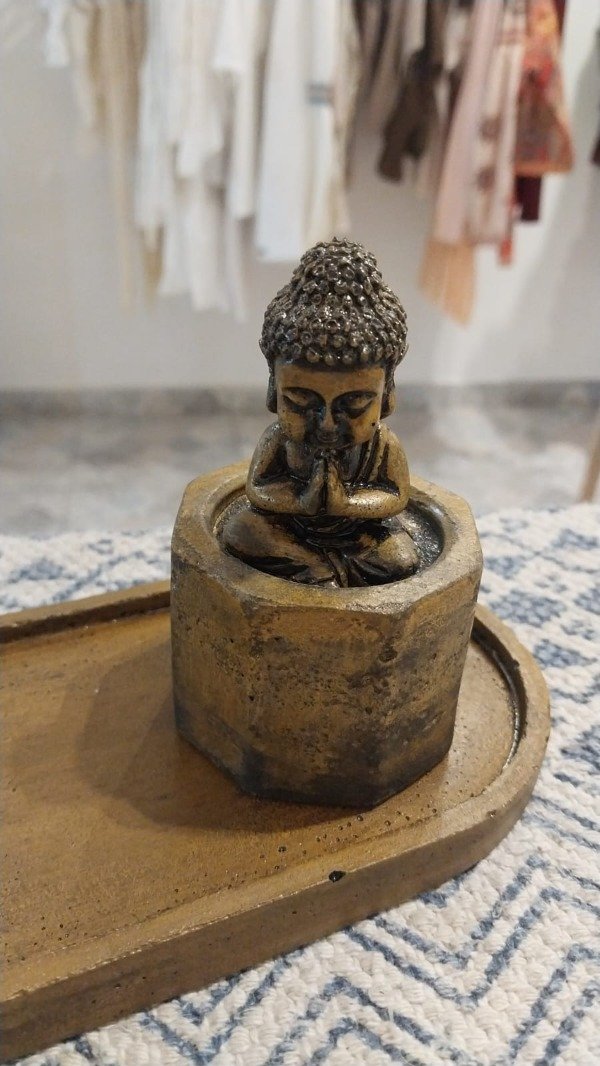 Producto - Porta sahumero Paz bronce