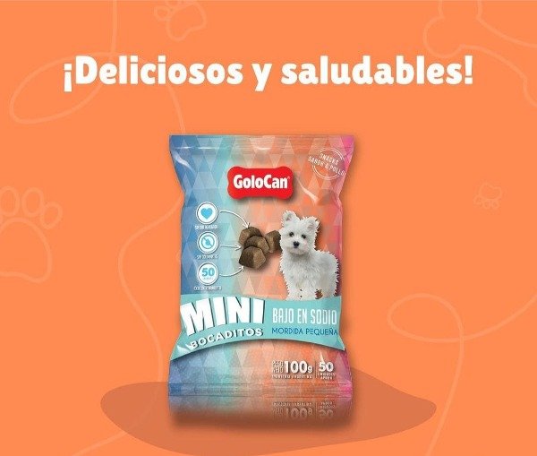 Producto - Golocan mini bajo en sodio x 100g