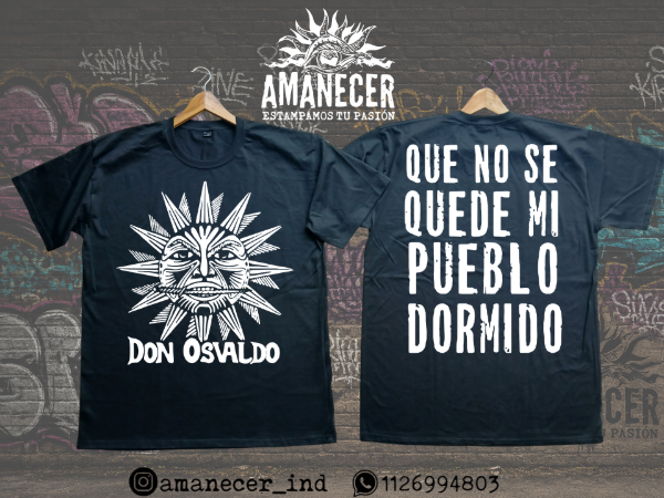 Producto - Remera Don Osvaldo Que no se quede mi pueblo dormido
