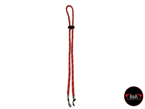Producto - Cordón elástico rojo con blanco