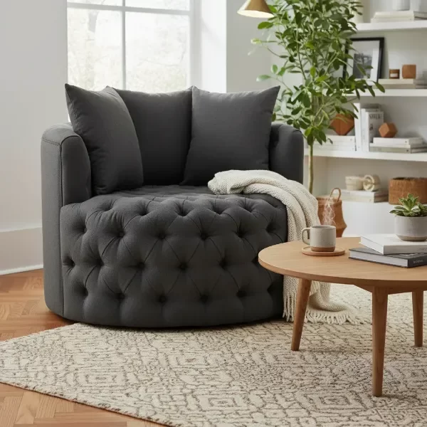 Producto - Puff Capitoné MOON Circular Premium 1mt #OFERTA - 10