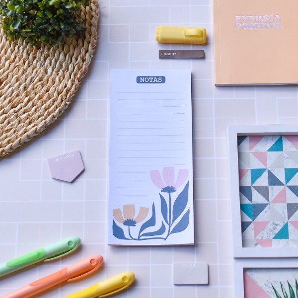 Producto - Refrinotas con Imán Flores Blanco