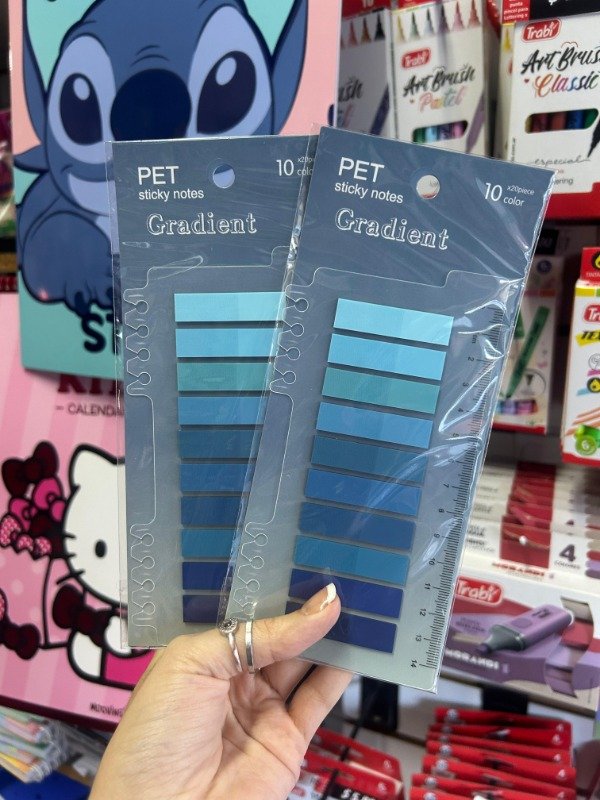 Producto - Post Its "Océano" con Regla p/Cuaderno 10 tonos