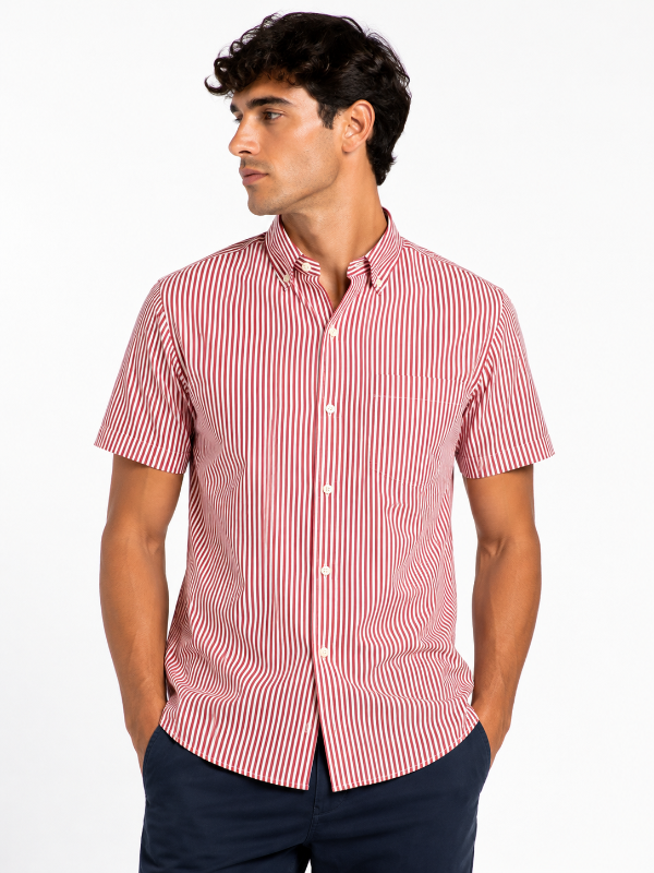 Producto - 021 - Camisa Rayada Clásica Manga Corta - 0