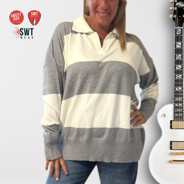 Producto - Sweater Bicolor Cuello Chomba Oversized