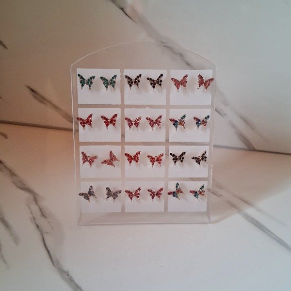 Producto - CAJA X 12 AROS MARIPOSA AC. DORADO