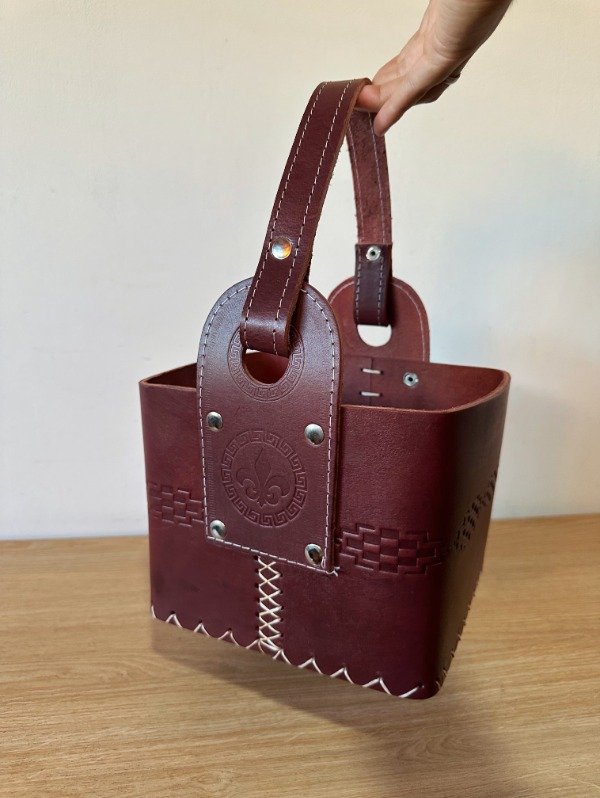 Producto - CANASTA MATERA DE CUERO BORRAVINO